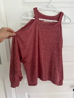 226 - Free People Cold Shoulder Chill Out Terry Top